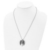 Black Bow Jewelry Men's Stainless Steel Antiqued Winged Sword Necklace, 22 Inch - image 3 of 4