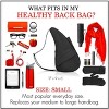 AmeriBag Small Distressed Nylon Healthy Back Bag - 4 of 4