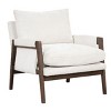 CAVINAS Elegant Velvet Armchair with Rubberwood Frame, Cushioned Seat for Living Room, Bedroom, Office, Study - 4 of 4