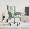 vidaXL Relaxing Chair - Light Gray Velvet Upholstered Armchair with Adjustable Height and Swivel Function for Home/Office Use - 2 of 4