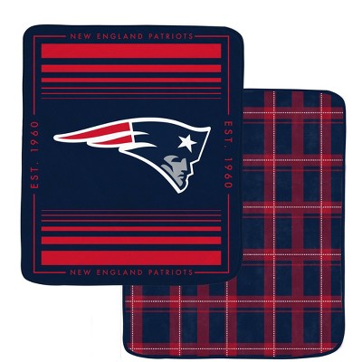 Nfl New England Patriots Helmet Stripes Flannel Fleece Blanket : Target