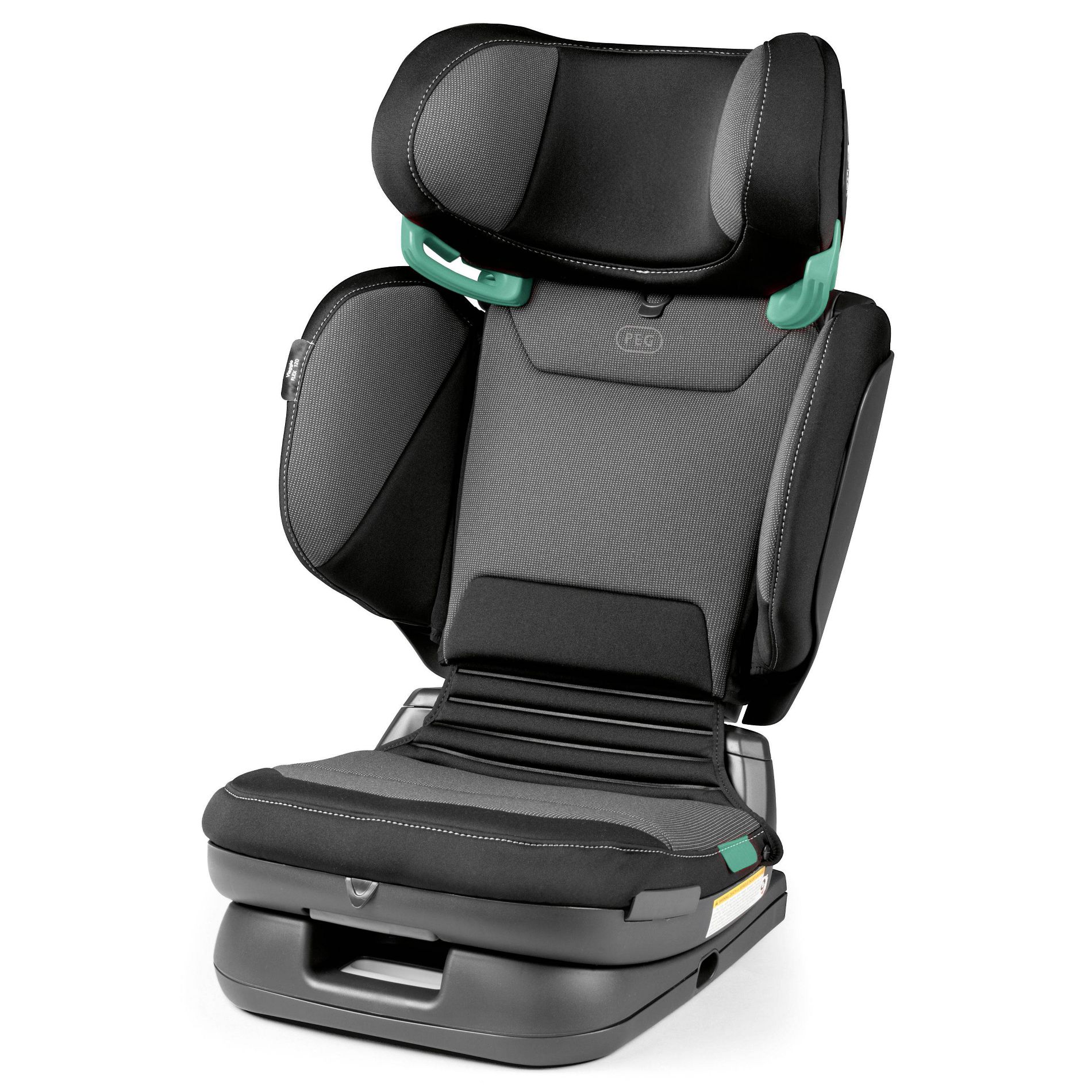 PEG Viaggio Flex 120 Booster Car Seat - Crystal Black: Fits 3 Car Seats, LATCH Compatible, Machine Washable Pad