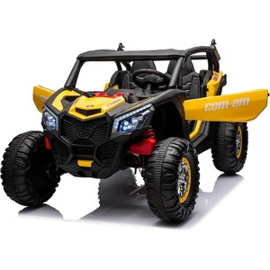 coucheta 24V Ride On Toys for Kids with Remote Control, 2-Seater UTV with Music & Light, 4WD Powerful Electric Vehicle with 4 Shock Absorbers - 1 of 4