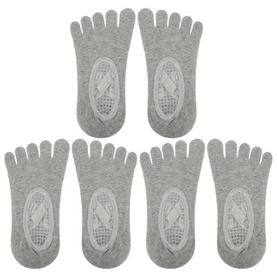 Unique Bargains Non-slip Yoga Socks Five Toe Socks Pilates Barre For Women  With Grips : Target