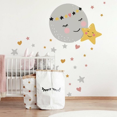 Moon and Star Peel and Stick Giant Wall Decal - RoomMates