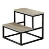 Kings Brand Furniture Axel Step Stool – Wood and Metal, 2-Step Compact Utility Ladder for Kitchen, Closet, Living Room, Home Use - 2 of 3