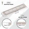 Unique Bargains Aluminum Alloy Cabinet Wardrobe Shoe Closet Rectangle Louvered Ventilation Grilles 2 Pcs - 2 of 4