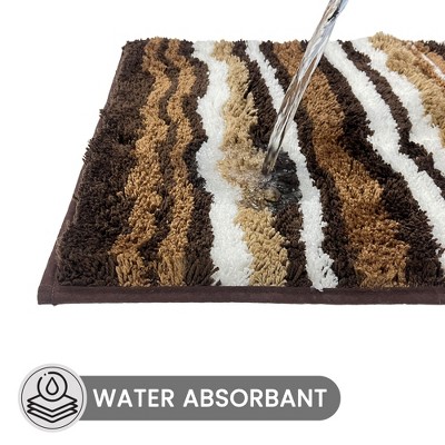 SoftStep 20" x 32" Cafe Polyester Anti-Skid Bath Rug