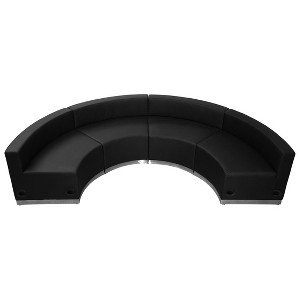 Emma and Oliver Black LeatherSoft Reception Configuration, 4 Pieces - 1 of 3