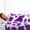 Lomsoe Purple Print Blanket Soft Flannel Blanket, Cozy Blanket and Throw for Adults Kids Boys Teens Warm Throw All-Season for Couch Sofa Bed - 3 of 4