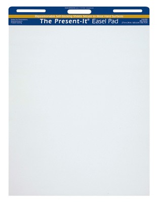 Easel Pad, Non-Adhesive, White, Unruled 27 x 34, 50 Sheets