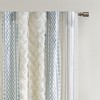 Printed Cotton Curtain with Navy Chenille Accents, 50x95, Lined - 4 of 4