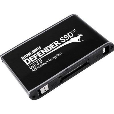 Kanguru Defender SSD-1TB Secure, Hardware Encrypted External Solid State Drive - SATA (SATA/300) - 2.5" Drive - Internal - Matte Black - TAA Compliant