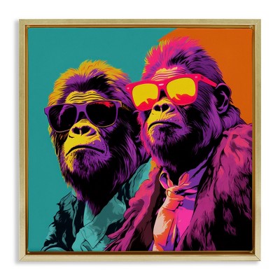 Stupell Industries Pop Style Gorilla Duo, 25" x 25"