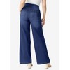 Roaman's Women's Plus Size 360° Stretch Wide-Leg Jean - 3 of 4