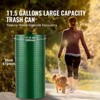 VEVOR Dog Poop Trash Can with 50 Liner Bags, 11.5 Gallons Outdoor Dog Waste Bin with Lid & Liner Clip for Pet Waste Station, Green - 3 of 4