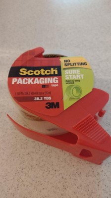 Scotch® Sure Start Shipping Packaging Tape with Dispenser, 1.88 in