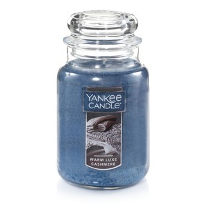 Original Large Warm Luxe Cashmere Jar Candle 22oz - Yankee Candle: Paraffin Wax, Glass Container, 110hr Burn Time - 1 of 4