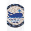 Earth Rugs Whale Printed Coaster 5"x5" Nautical Coastal Decor - 3 of 3