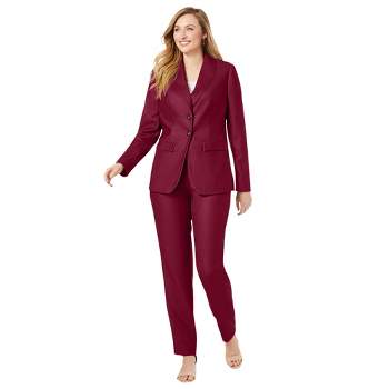 Roaman's Women's Plus Size Three-Piece Beaded Pant Suit Formal Evening Wear  Set, Mother Of The Bride Outfit 