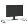 vidaXL Monitor Stand Black 39.4 in.x13.8 in.x3.1 in. Tempered Glass and Metal - 3 of 4