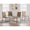 Signature Design by Ashley Pharwynn Modern Dining Chairs, Faux Leather Upholstered Set of 4, Gunmetal Frame, Toast - 2 of 4
