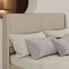 FUFU&GAGA Cozy Segmented Bedroom Upholstered Bed Frame,Stable & Easy-Clean,Wear-Resistant,TB117 Verified,Off-White - 4 of 4