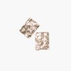 sanctuaire Hammered Rectangle Statement Stud Earrings Gold - 2 of 3
