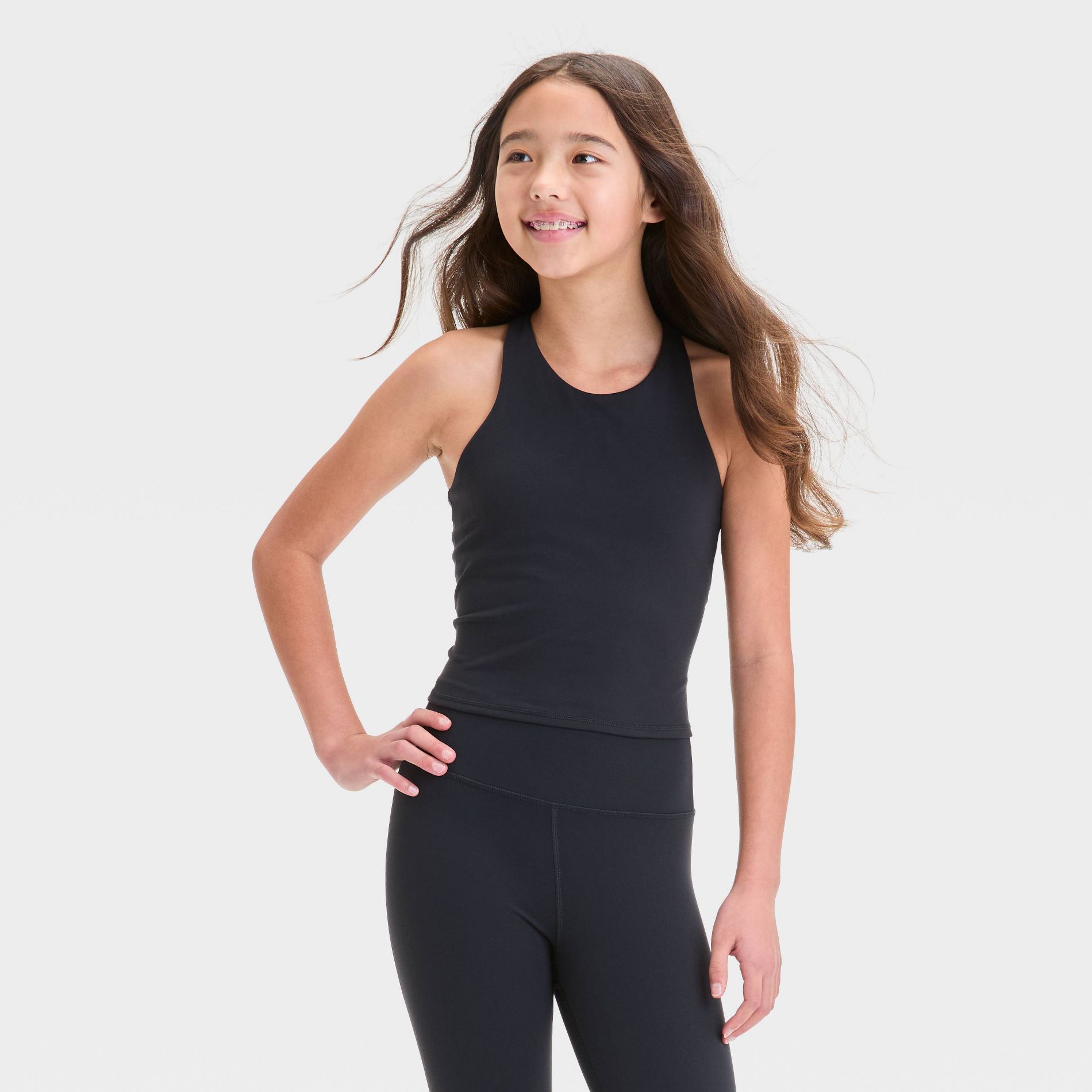 Girls' Strappy Crop Tank&nbsp;Top - All In Motion™