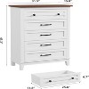 5 Dresser for Bedroom, 41.3" Tall Vertical Drawer Dresser with Storage Freestanding, Wooden Closet Storage Chest - 4 of 4