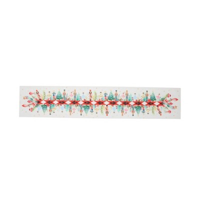 Unique Bargains Christmas Table Runner Christmas Snowflakes Polyester Multicolor 71x14 Inch 1 Pc