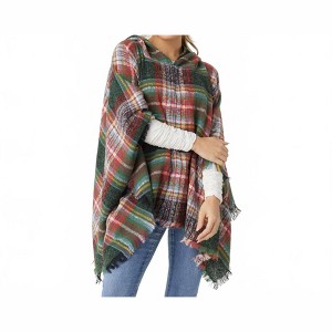 Women's Copacabana Plaid Hooded Pullover - COCO + CARMEN OS - 1 of 2