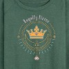 Women's - Disney Princess - Royally Fierce Lightweight French Terry Wide Neck Long Sleeve Shirt - 2 of 4