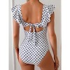 Eomenie Women's One Piece Swimsuit Tummy Control Bathing Suit Cutout Ruffle Slimming Swim Suit - 3 of 3