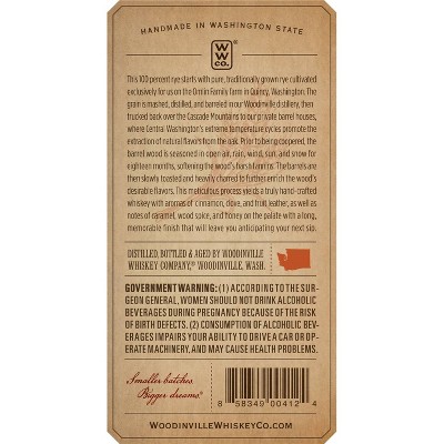 Woodinville Rye Whiskey - 750ml Bottle