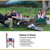 Arrowhead Outdoor Portable Folding Camping Quad Chair w/ 6-Can Cooler, Heavy-Duty Carrying Bag, Supports up to 450lbs (American Flag) - 3 of 4