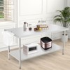 Stainless Steel Food Prep Table,Kitchen Work Table with Adjustable Under Shelf,Utility Table with Hooks for Restaurant,Garage,Hotel and Home - 4 of 4