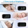 Aoibox Digital Alarm Clock with LED Display for Bedrooms, Long Lasting, 3 Brightness Levels, 12/24 Hour Mode, Snooze, Black Case with White Digits - 3 of 4