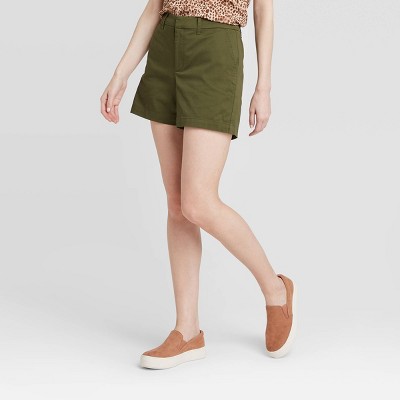 high waisted chino shorts