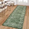 Washable Modern Floral Rug - Stain Resistant Indoor Carpet with Non-Slip Backing Low Pile Floor Cover for Living Room Bedroom Office Dining Room - 3 of 4