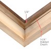 Creative Mark Ambiance Unfinished Deep Gallery Frame, Open Back Natural Wood Frames for Canvas and Mounted Artwork, 3/4" Face, 1-1/4" Deep, No Glass - 3 of 4