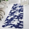 Modern Abstract Runner Rug,Washable High-Pile Non-Slip Shaggy Accent Carpet, No-Shedding Indoor Floor Cover for Hallway,Living Room, Patio - 3 of 4