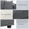 NicBex Modern Oversized Corduroy Loveseat Sofa Couch with Cup Holders & Two Pillows,2-Seat Lounge Sofa for Living Room,Apartment - 4 of 4