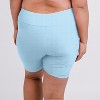 Calypsa Women's Plus Size Chlorine Resistant High Waisted Mid-Thigh Swim Shorts - 2 of 4