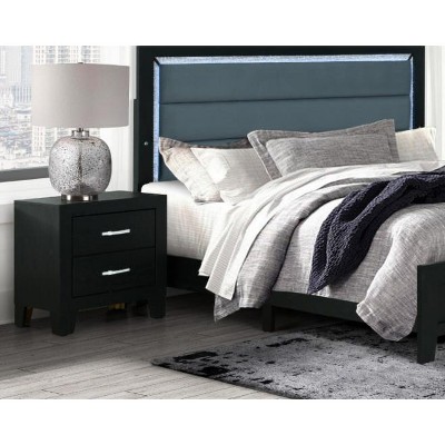 NicBex Nightstand with 2 Drawers,Modern Bedside Table with Unique Design,Side Table for Bedroom,Living Room
