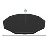 Bestway Flowclear PVC Round 10 Foot Pool Cover for Above Ground Frame Pools with Drain Holes and Secure Tie-Down Ropes, Black (Cover Only) - 2 of 4