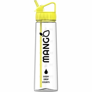 MANGO 900ml Sport Water Bottle With Straw, Yellow - 1 of 4