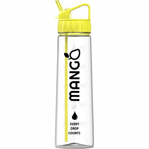 MANGO 900ml Sport Water Bottle With Straw, Yellow - image 1 of 4