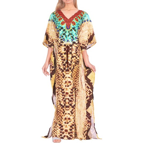 Happy Bay Women's Summer African Beach Maxi Slit Dresses Caftan ...