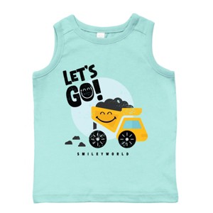 The Juniper Shop SmileyWorld Let's Go Dump Truck Toddler Tank - 1 of 4